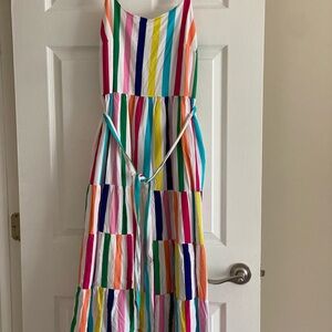 Crown & Ivy Pink Yellow Tiered Sundress